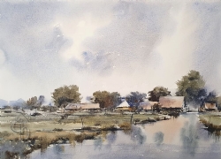 Summer in Holland by Edo Hannema on Saunders Waterford 638gsm Rou