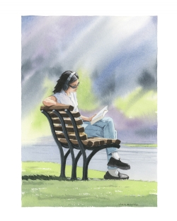 Reading in the Boston by Joris Munier on Saunders Waterford CP