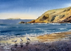 Emerald Beach by Patrick Visser on Saunders Waterford White Rough