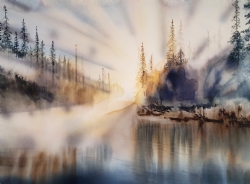 River Smoke by Joachim Karkea on Saunders Waterford 638gsm